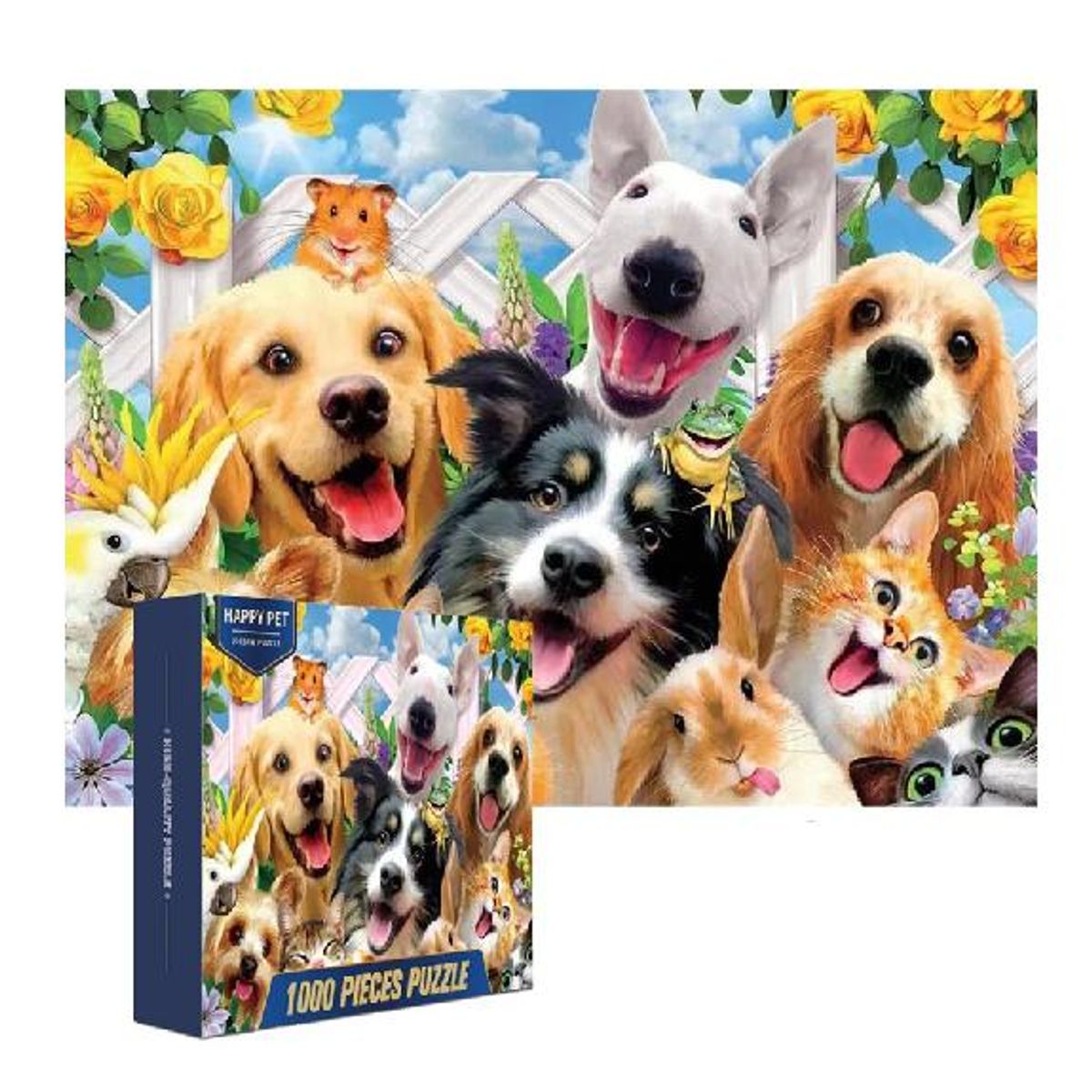 GENERICO - Rompecabezas  x lindos perros multicolor