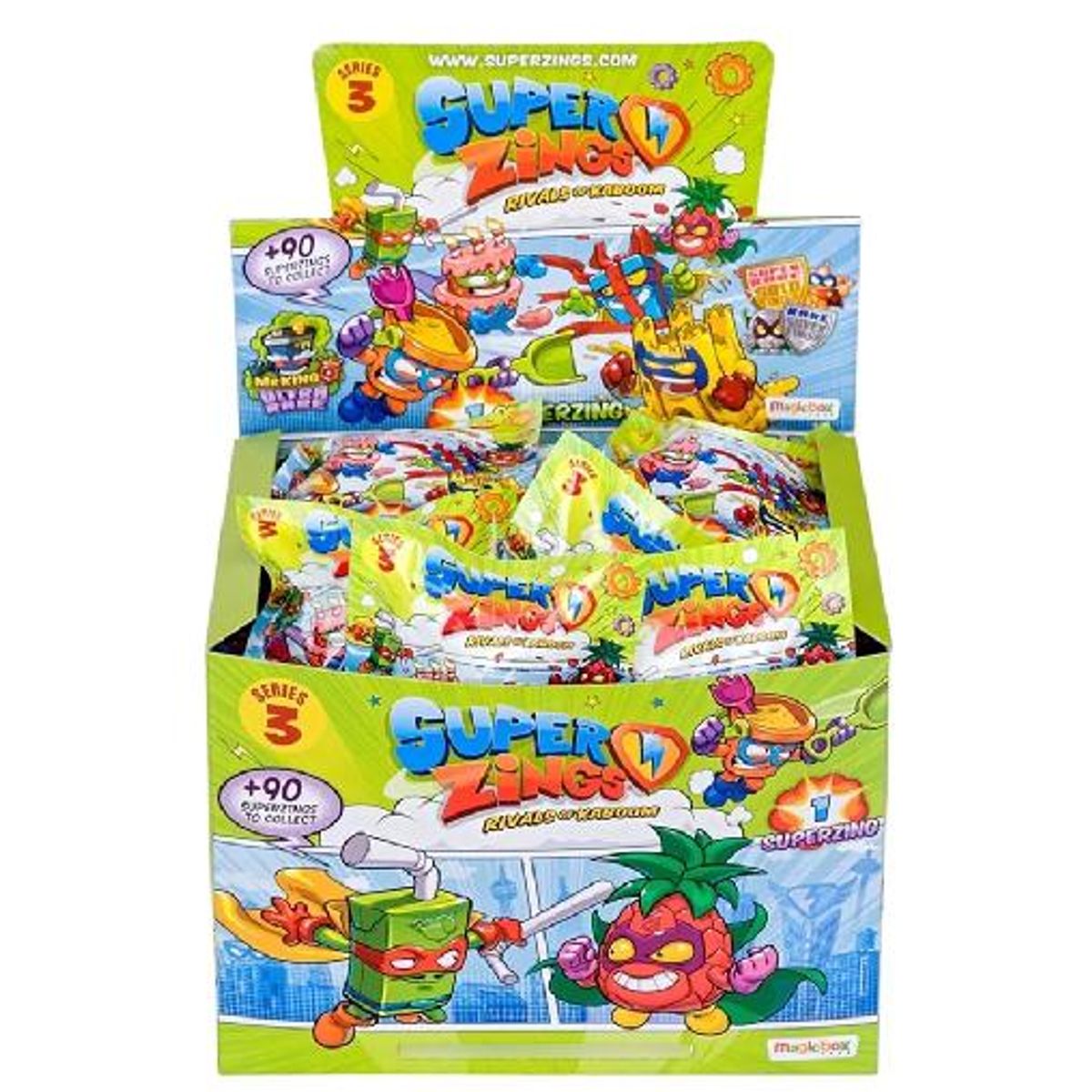 GENERICO - Superzings pack caja figuras coleccionables serie verde