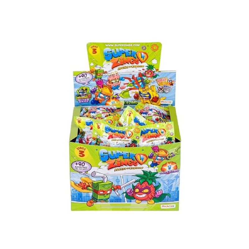 GENERICO - Superzings pack caja figuras coleccionables serie verde