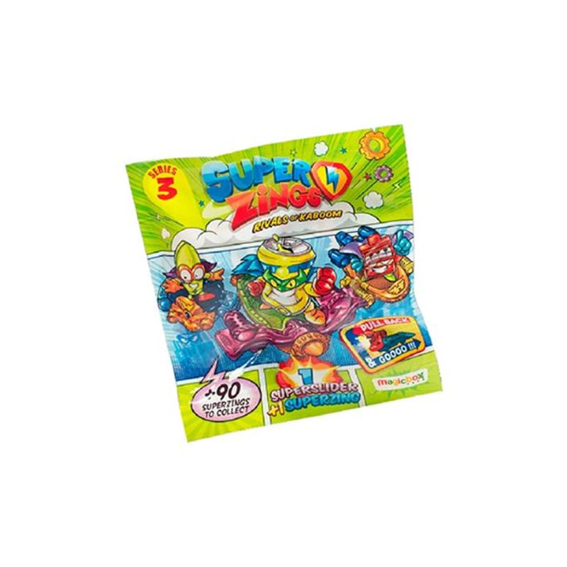 GENERICO - Superzings sobres figuras coleccionables serie verde