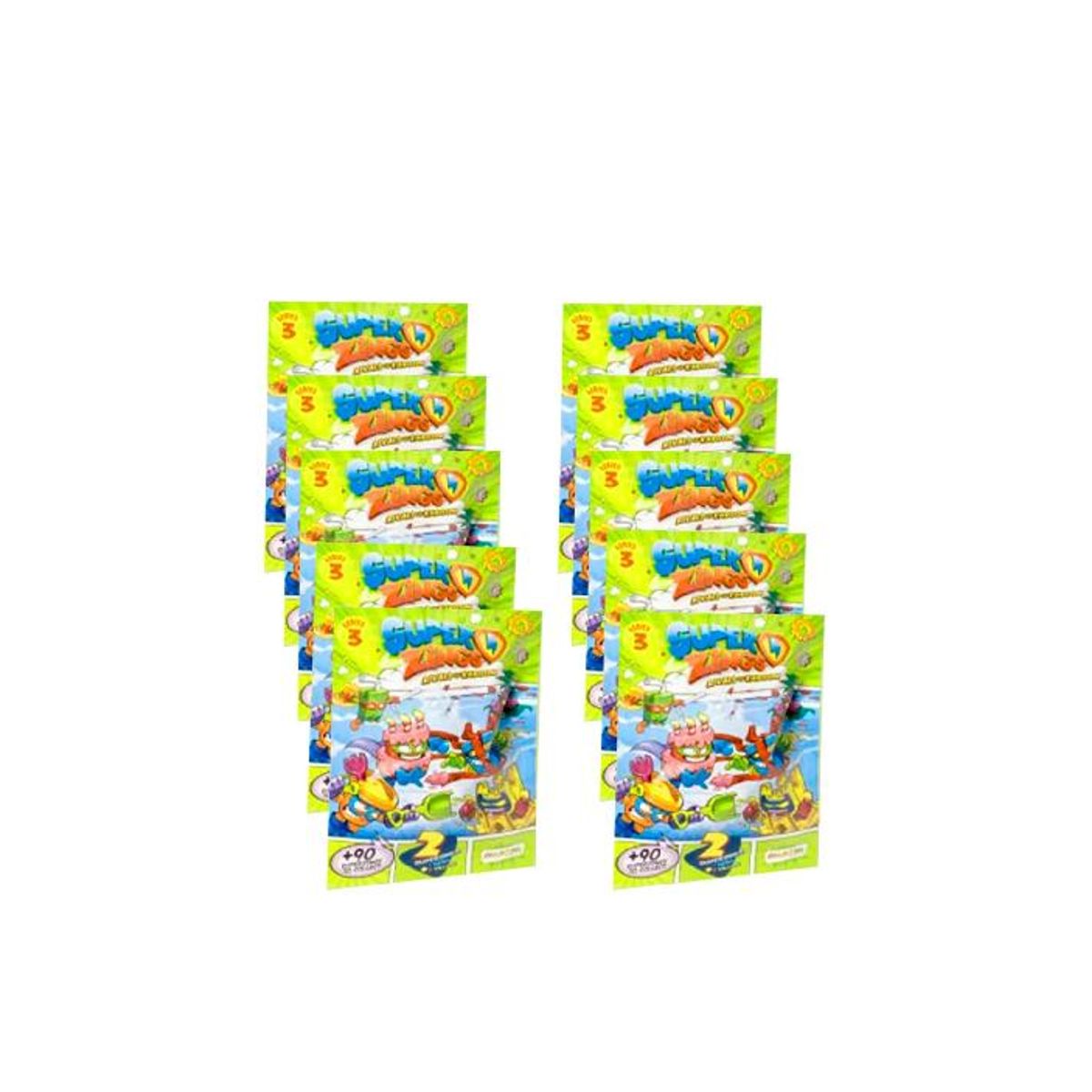 GENERICO - Superzings pack caja figuras coleccionables serie verde