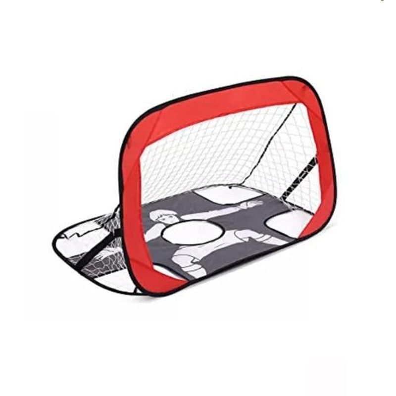 GENERICO - Portería arco de fútbol 5 tiros doble uso entrenamiento negro