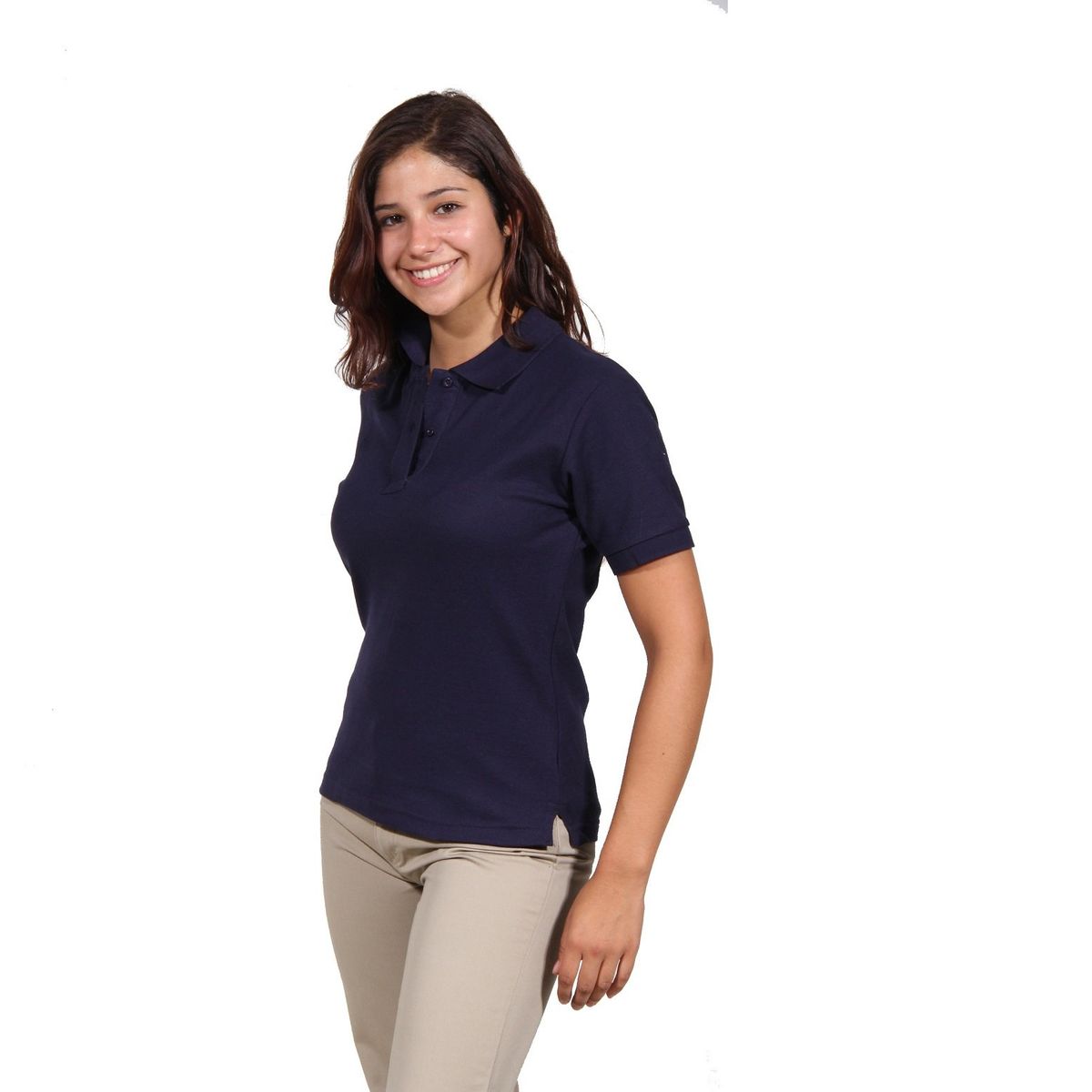 90 GRADOS - Polera Pique Mujer Manga Corta Azul Marino