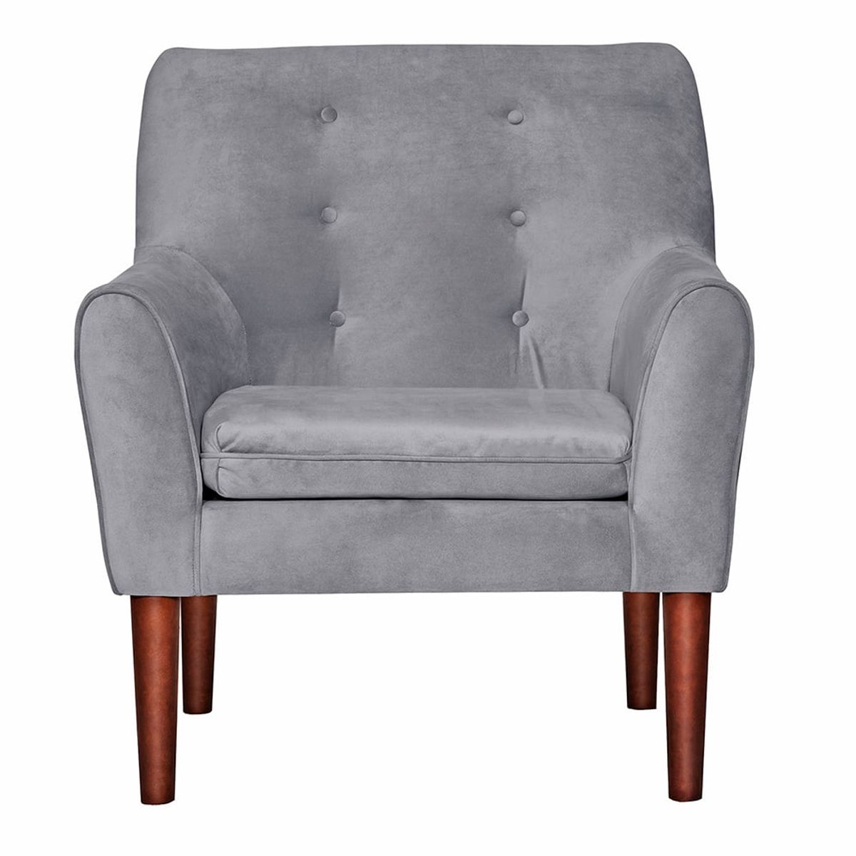 MASEL - Poltrona 1C Bergen Felpa Gris 78 x 70 x 98