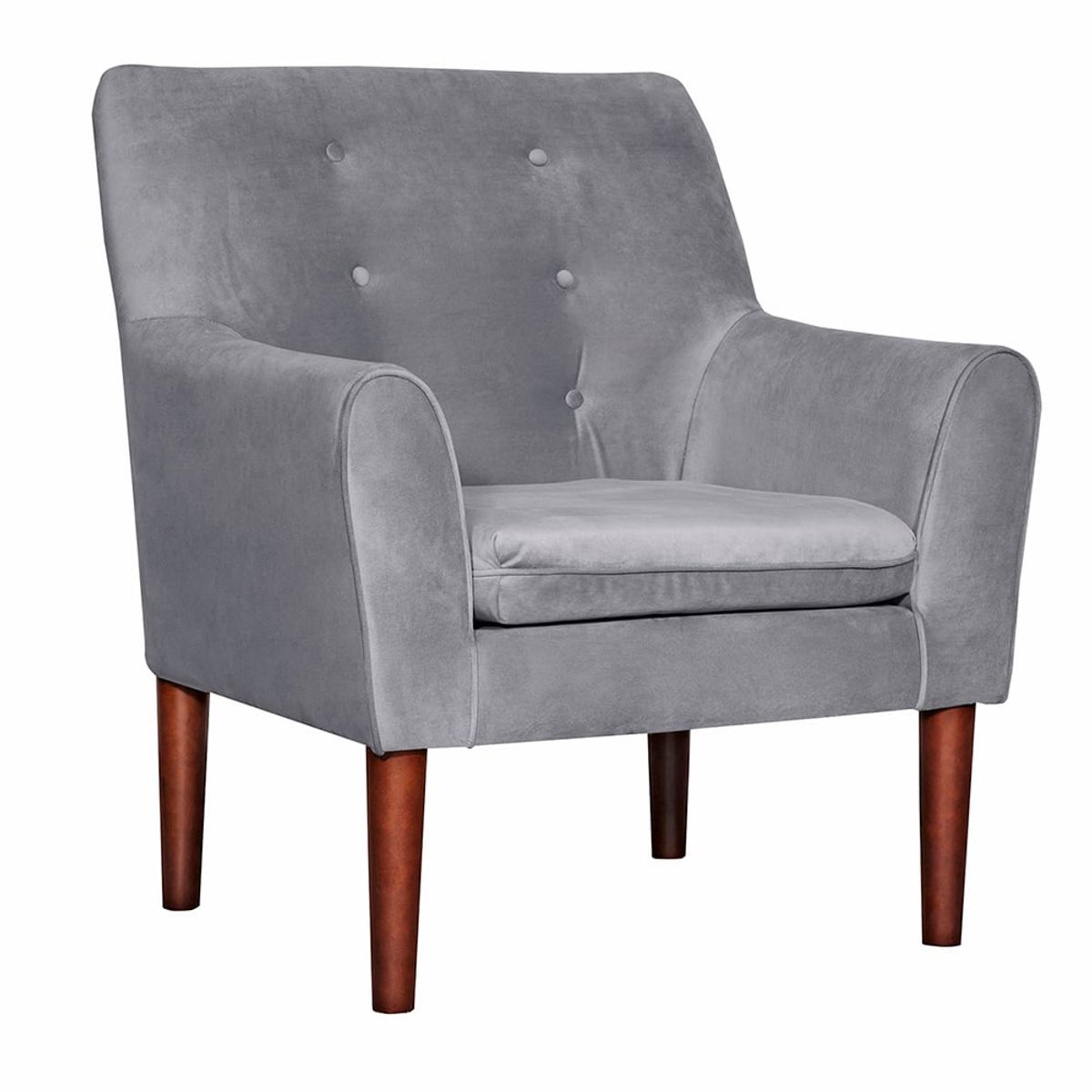 MASEL - Poltrona 1C Bergen Felpa Gris 78 x 70 x 98