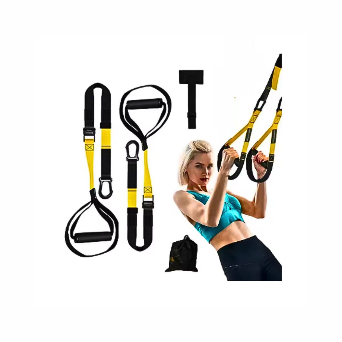 GENERICO - Set Bandas De Suspensión Entrenamiento Trx Crossfit Clásicas