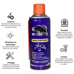 GENERICO - Spray Lubricante Multiuso 400ml - Toro Negro