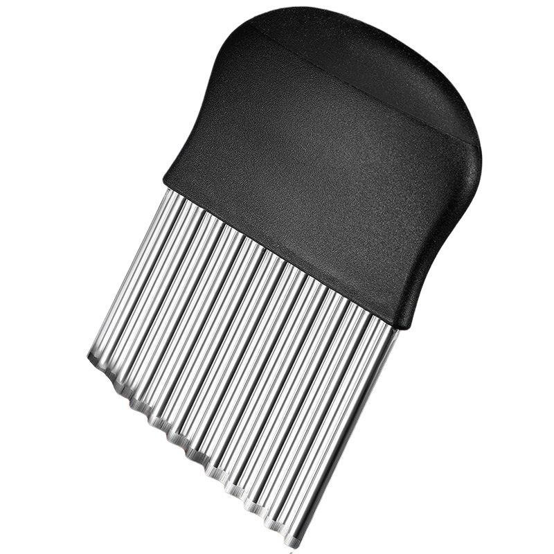 BLWOENS - Cuchillo ondulado de patata - Negro.
