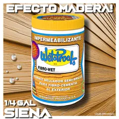 WETPROOF - BARNIZ FIBROCEMENTO SIDING IMPERMEABLE WET PROOF® FIBROWET SIENA 1-4 G