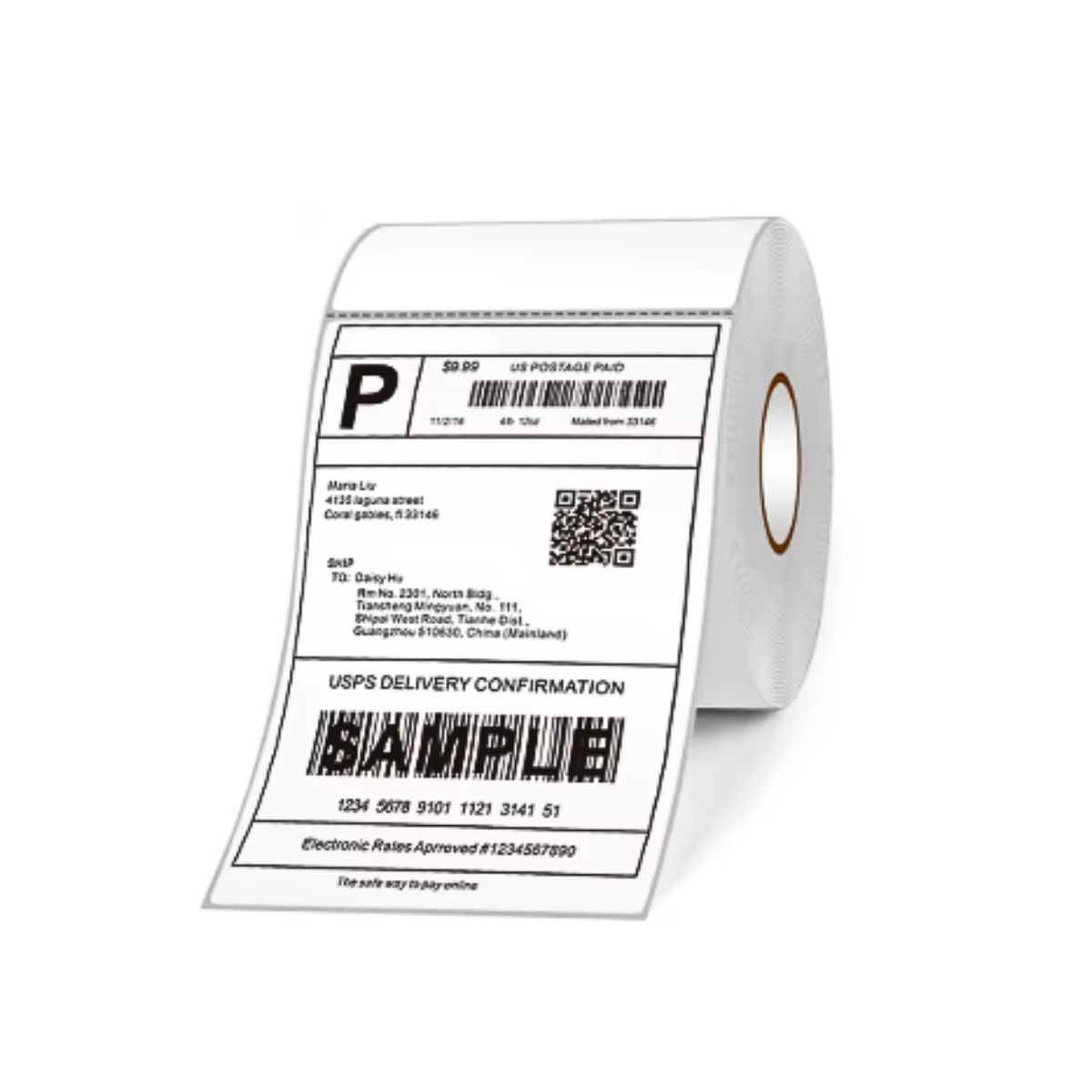 GENERICO - Rollo Etiquetas Térmicas Adhesiva 100x150mm 500 Unidades