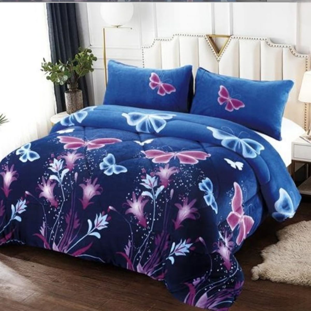 GENERICO - Cubrecama de Invierno Plush con Chiporro 2 p, RS1026