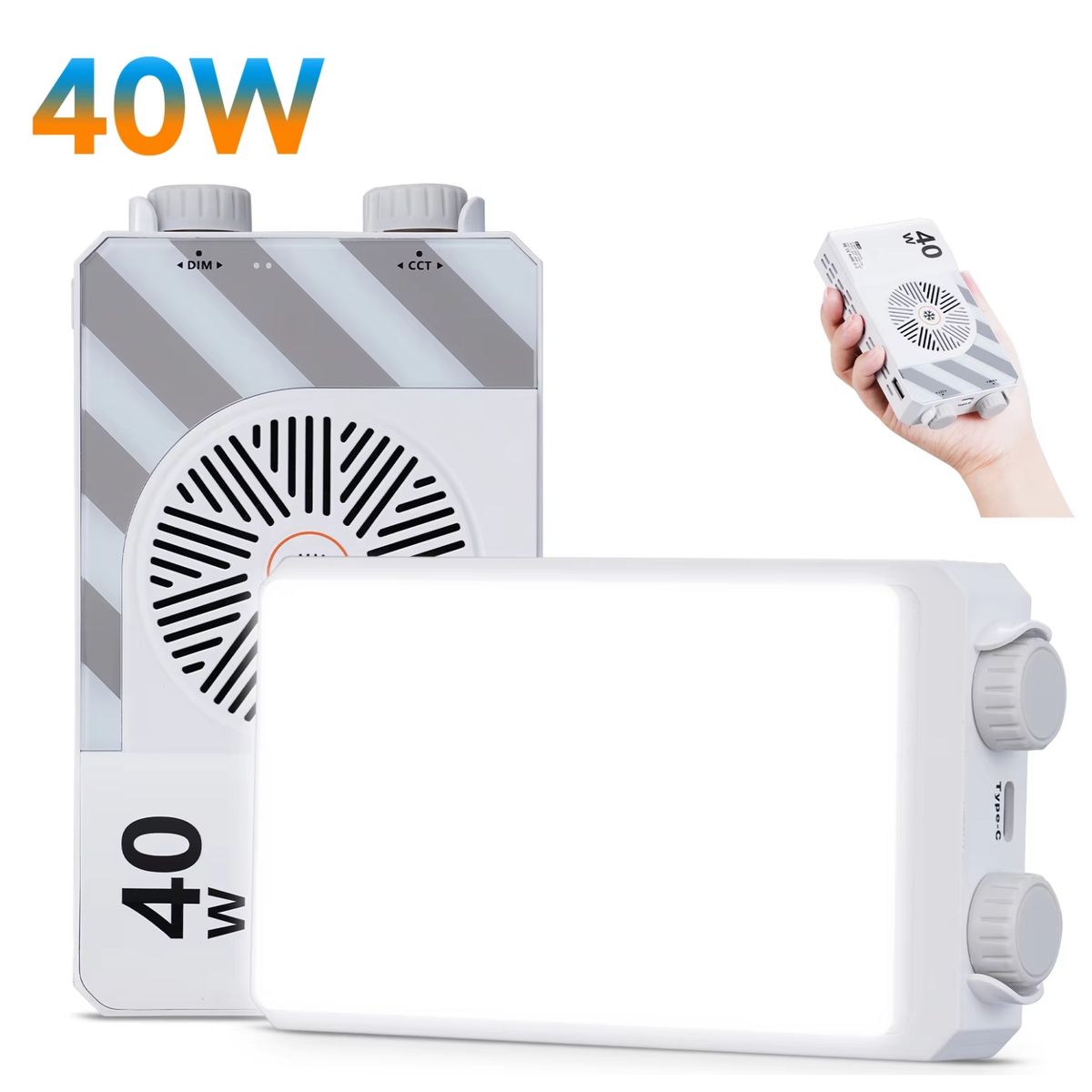 AZULAMAR - Luz Led De Video Recargable De Cámara 40w Bi Color P Celular