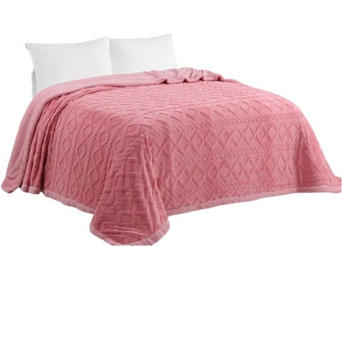 GENERICO - FRAZADA DISEÑO TRENZADO  PLAZA Y MEDIA  200X230 P11