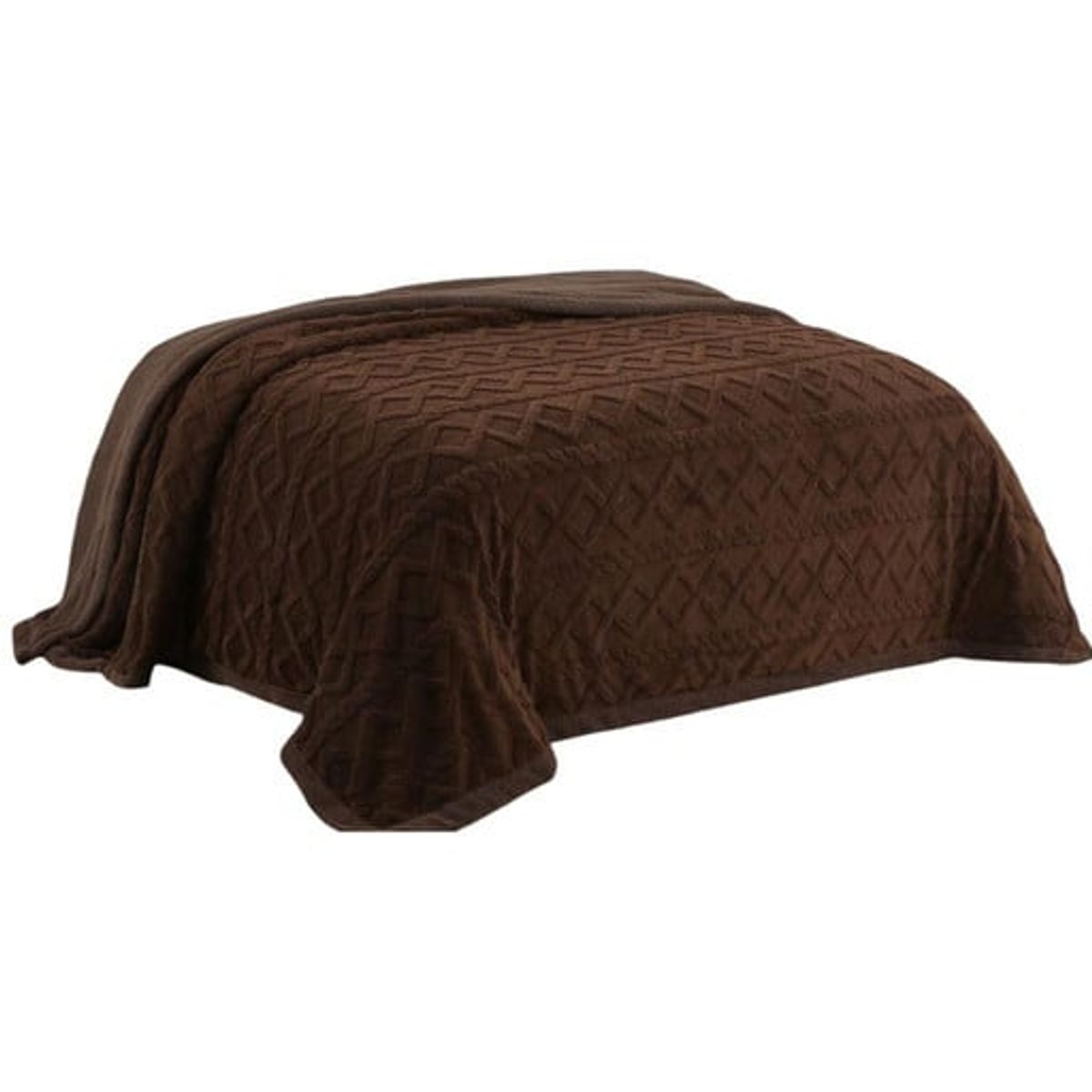 GENERICO - FRAZADA DISEÑO TRENZADO  PLAZA Y MEDIA  200X230 P12