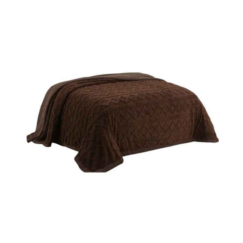 GENERICO - FRAZADA DISEÑO TRENZADO  KING 230 X 250 cm k12