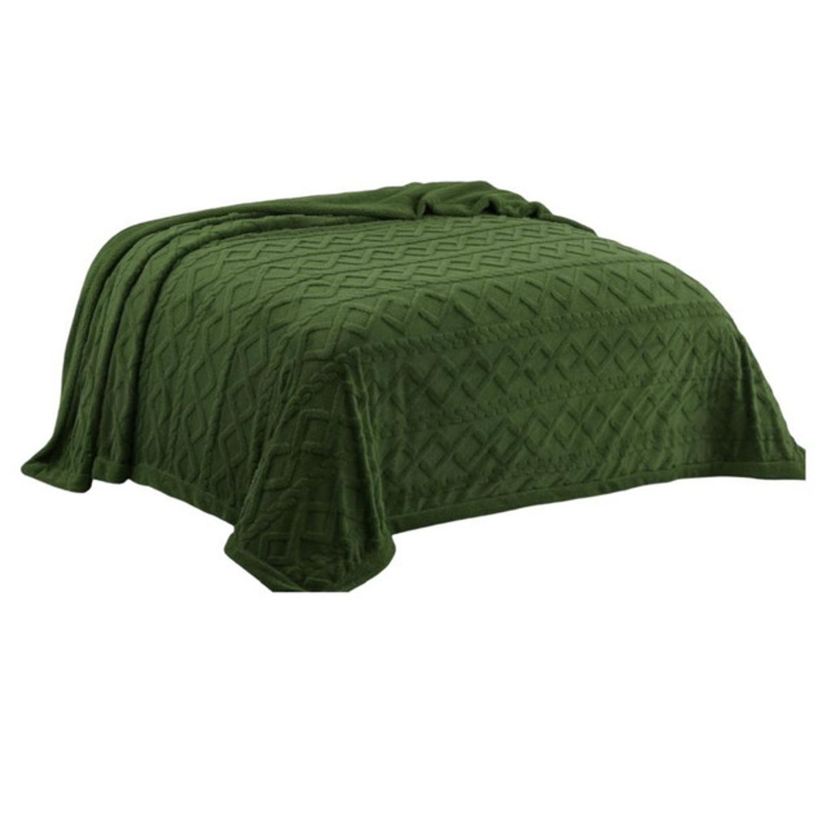 GENERICO - FRAZADA DISEÑO TRENZADO  PLAZA Y MEDIA  200X230 P02