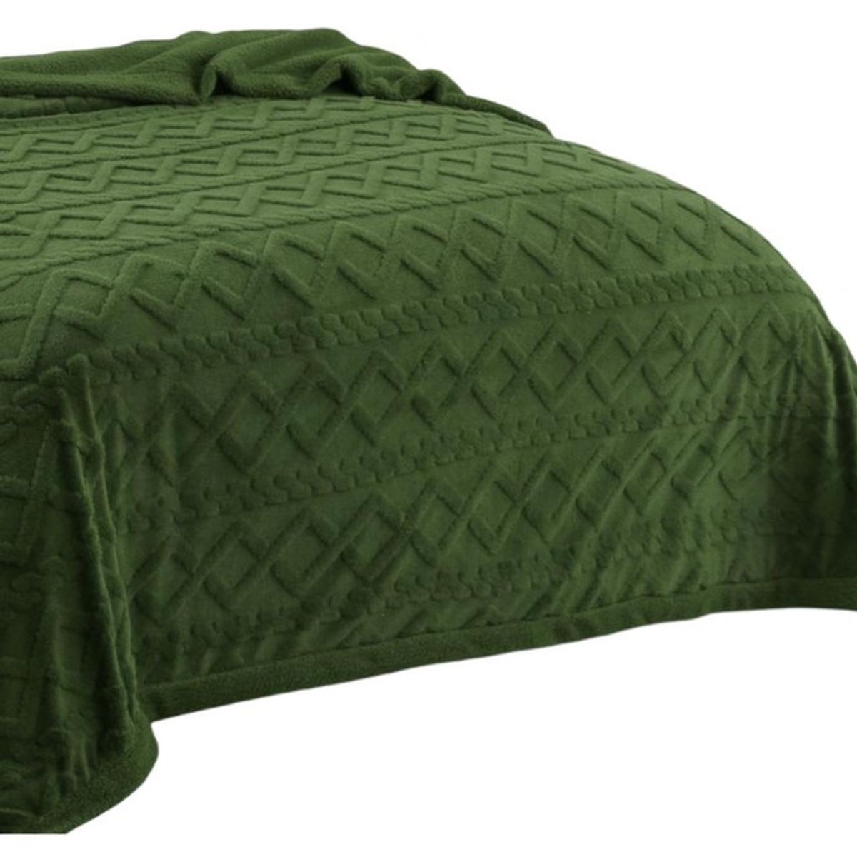 GENERICO - FRAZADA DISEÑO TRENZADO  PLAZA Y MEDIA  200X230 P02