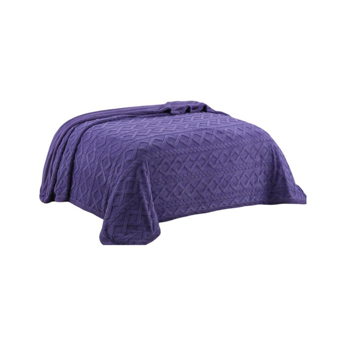 GENERICO - FRAZADA DISEÑO TRENZADO  PLAZA Y MEDIA  200X230 P03