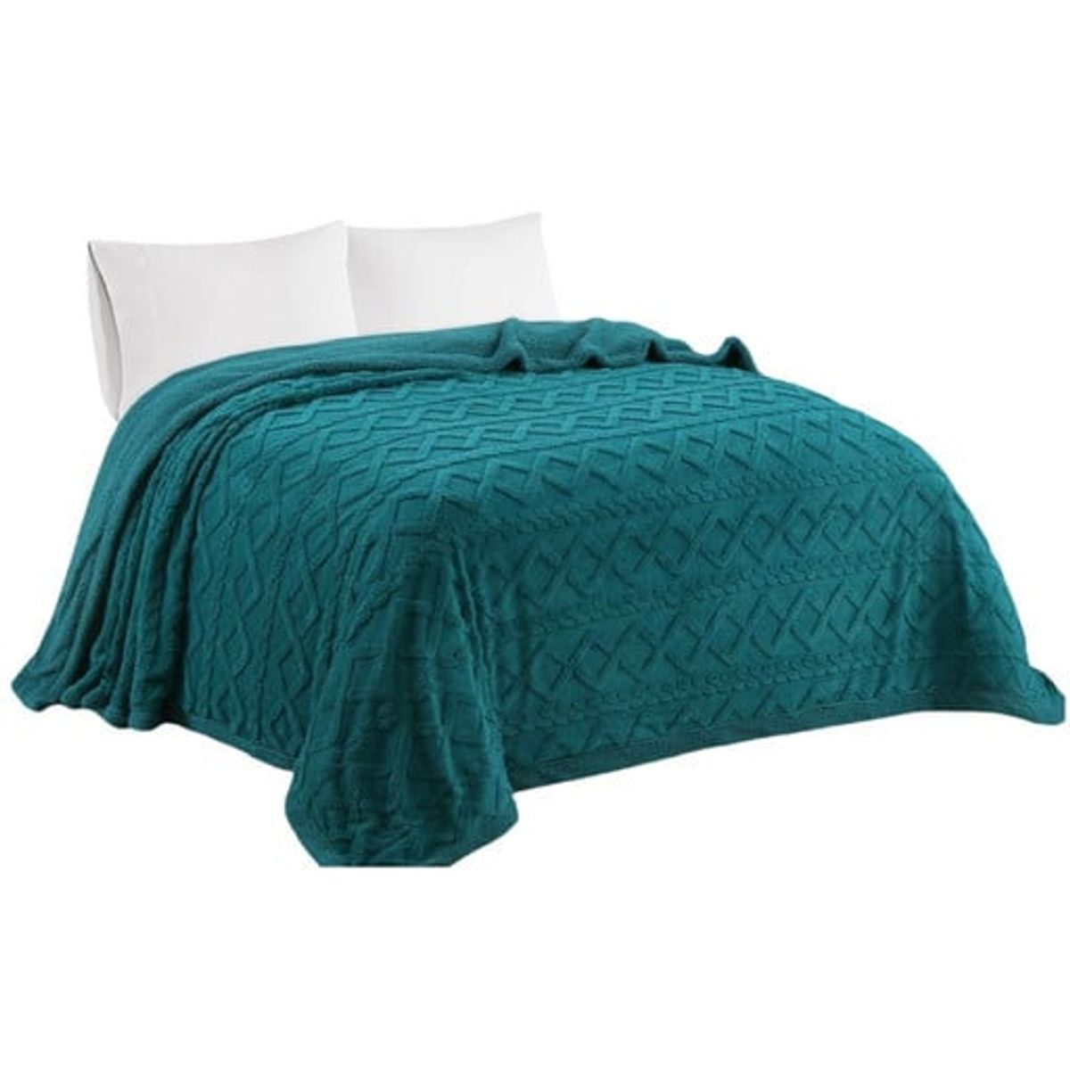 GENERICO - FRAZADA DISEÑO TRENZADO  PLAZA Y MEDIA  200X230 P07