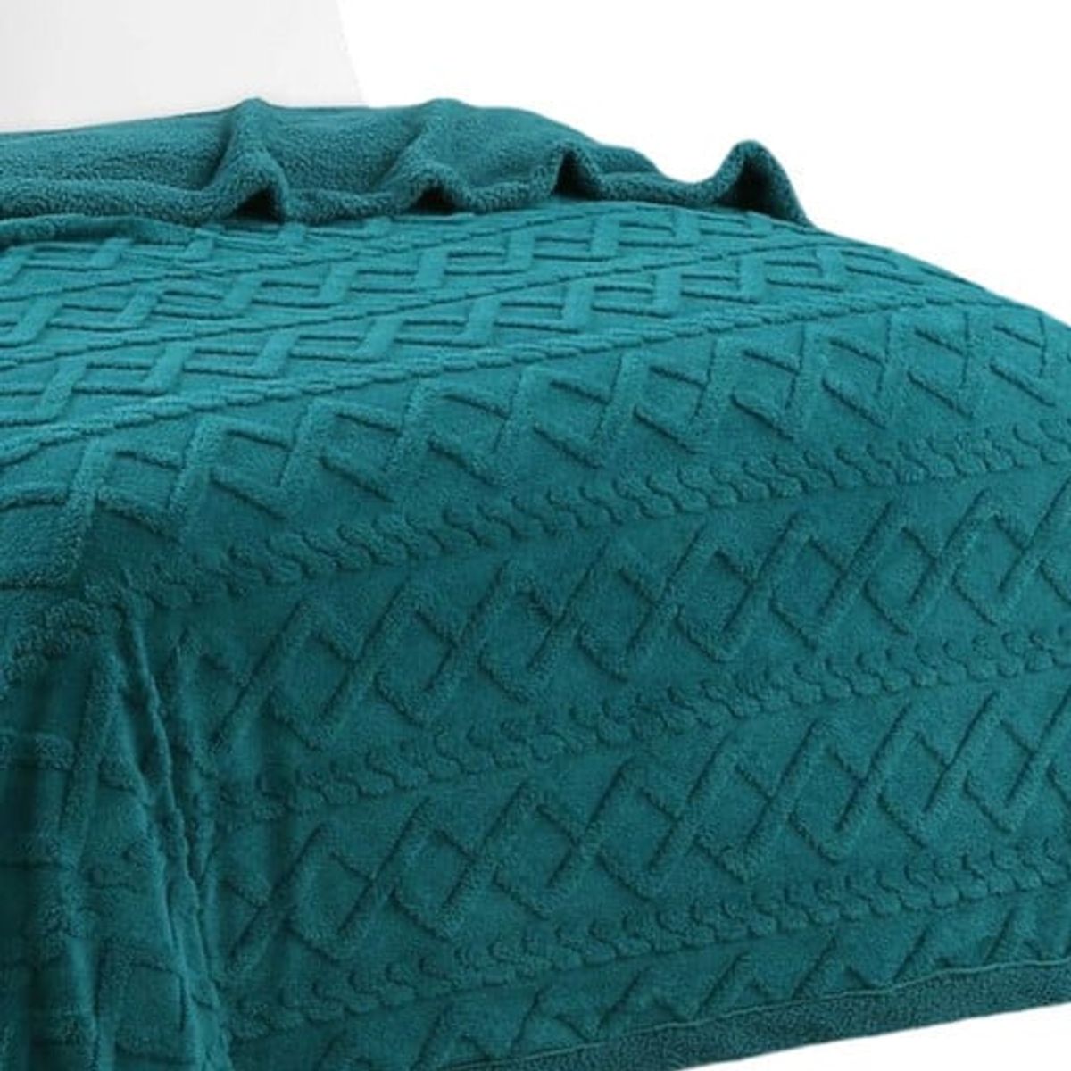 GENERICO - FRAZADA DISEÑO TRENZADO  PLAZA Y MEDIA  200X230 P07