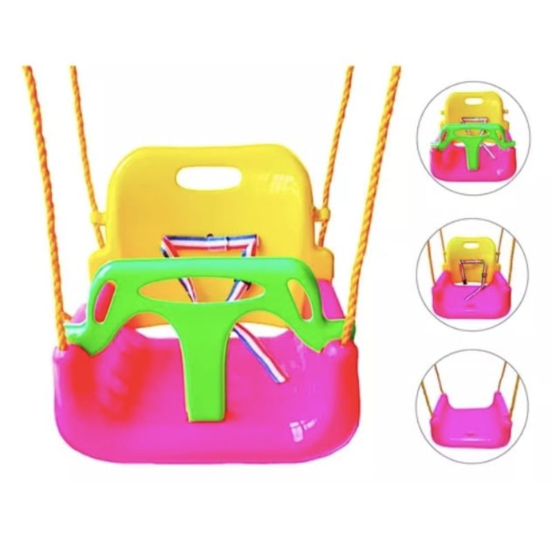 GENERICO - Columpio Silla 3 En 1 Ajustable Portátil Rosado