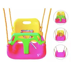 GENERICO - Columpio Silla 3 En 1 Ajustable Portátil Rosado