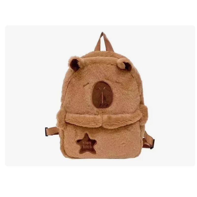 GENERICO - Mochila Capibara Diseño Peluche  Kawai 29 CM