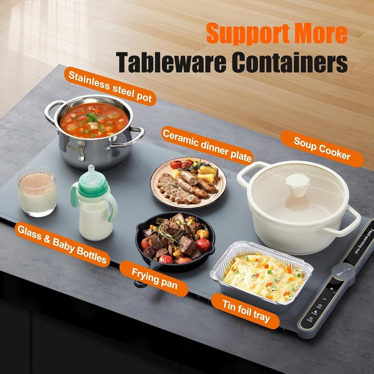 EVERSO - Tapete Calentador Comida Electrico Plegable Portátil