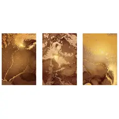 LOS REGALONES - Cuadro Canvas Imagen Abstracto Mármol en lienzo Pack X3 Uds 30x50cm Cu