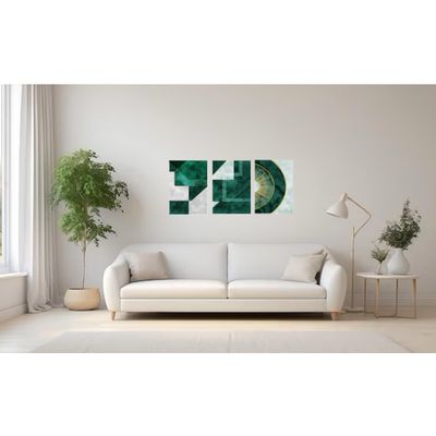 Imagen 2 del producto Cuadro Canvas Imagen Abstracto Geomet en lienzo Pack X3 Uds 30x50cm Cu