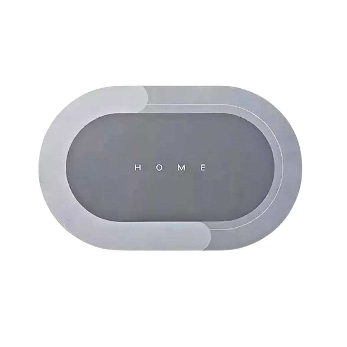 GENERICO - Alfombra Baño Cocina Antideslizante De Secado Rápido Circular Gris