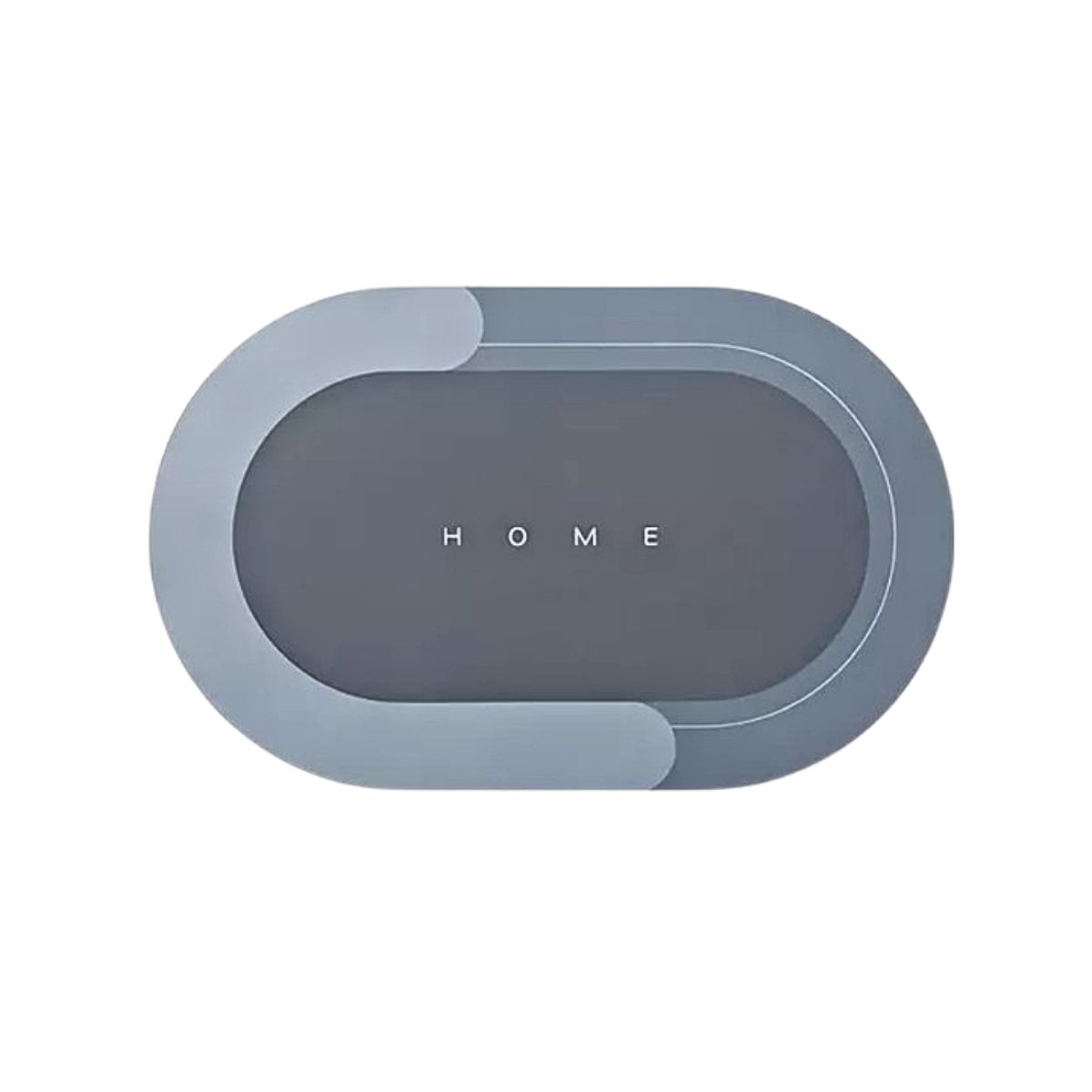 GENERICO - Alfombra Baño Cocina Antideslizante De Secado Rápido Circular Azul