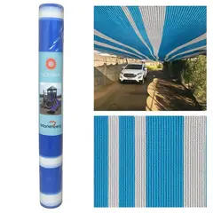 TREETOP - Malla Raschel Sombra Franjeada 80% 2,10 × 5 mts Azul/Blanco
