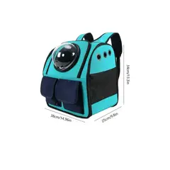 GENERICO - MOCHILA TRANSPORTADORA OXFORD PARA MASCOTAS TURQUESA