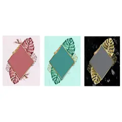 LOS REGALONES - Cuadro Canvas Imagen Abstracto Ecos en lienzo Pack X3 Uds 30x50cm Cu