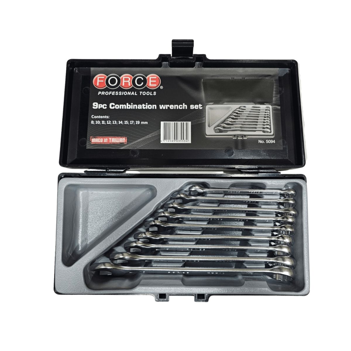 FORCE - Juego de llaves punta corona de 8 a 19 mm. 9 piezas Force