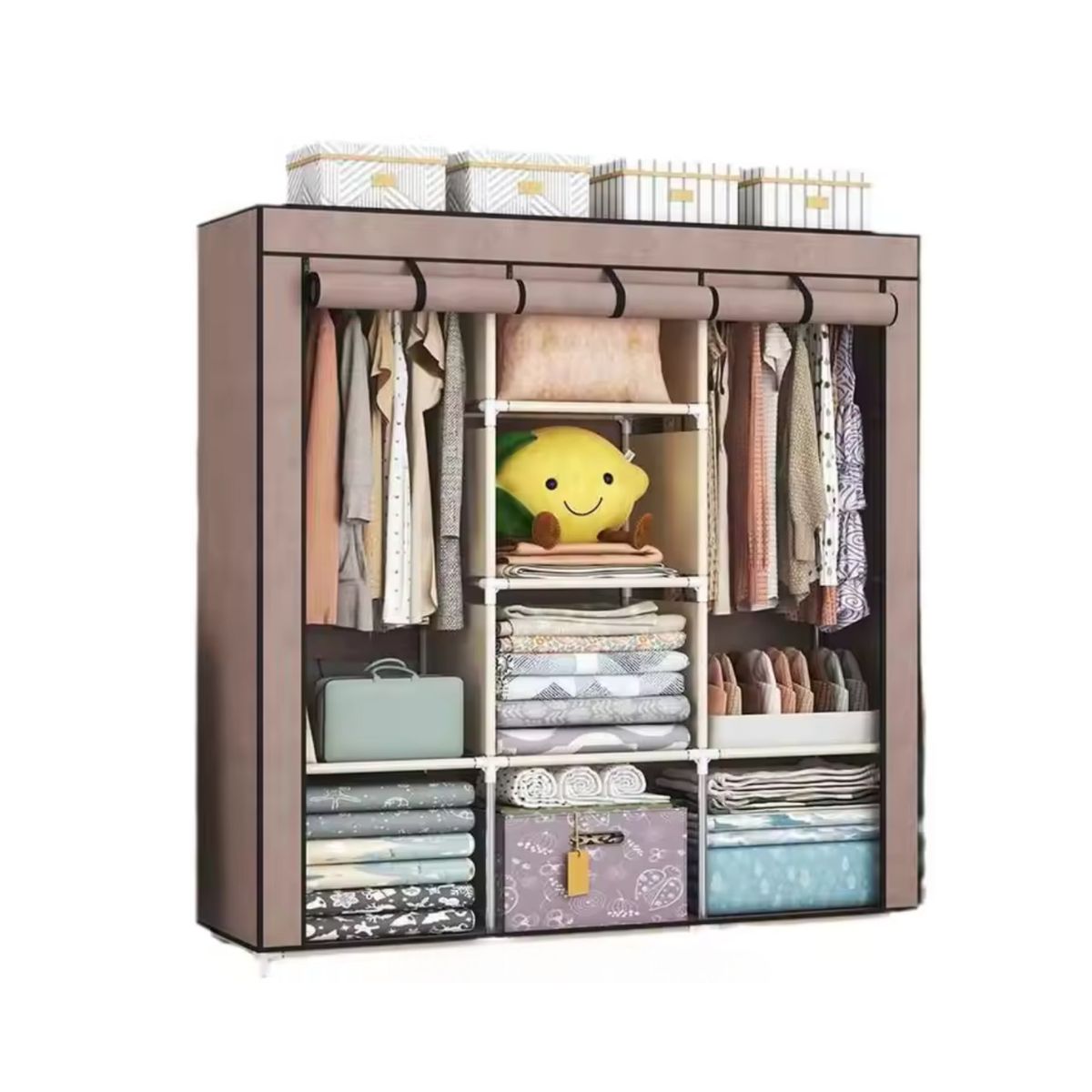 GENERICO - Practico Armario Armable Grande De Tela Ideal Para El Hogar DN