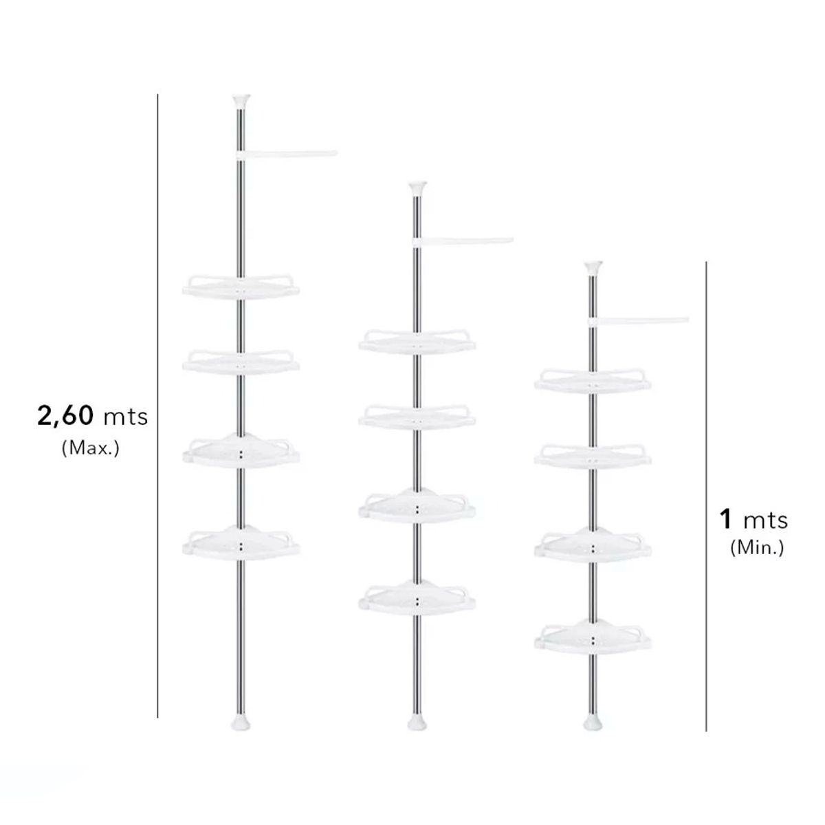 GENERICO - Organizador Esquinero Ajustable 4 Niveles Para Baño