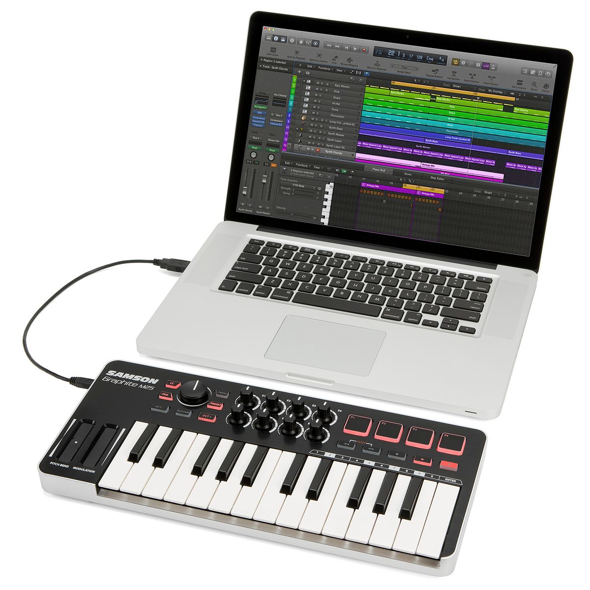 SAMSON - Teclado controlador Samson GRAPHITE M25 negro