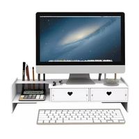 Elevador Escritorio De Monitor Armable Madera Oficina Hogar