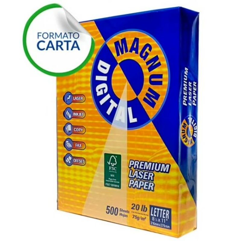 GENERICO - Resma Papel Tipo Carta Magnun - 500 Hojas - 75gr