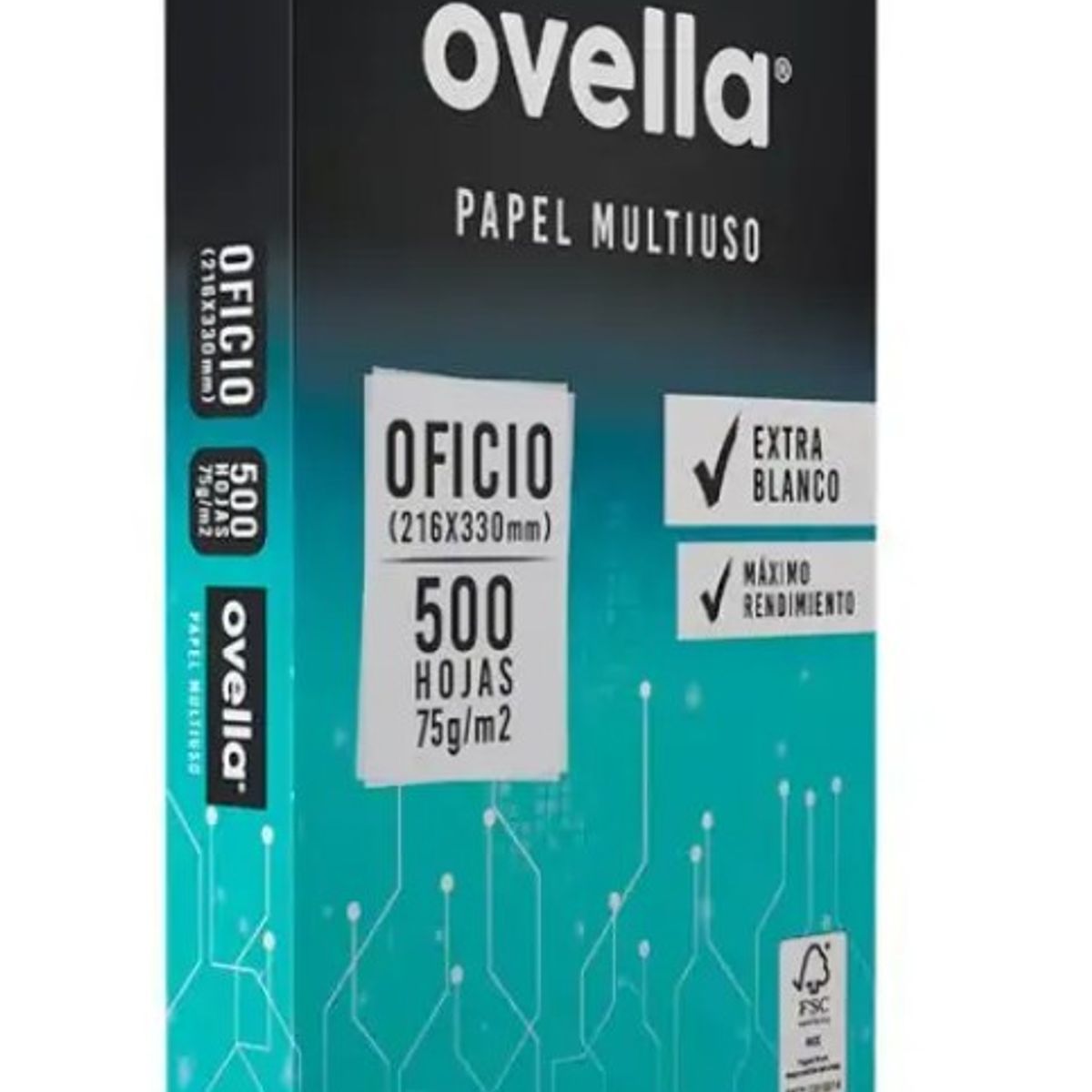 GENERICO - Resma Papel Tipo Oficio Ovella - 500 Hojas - 75gr