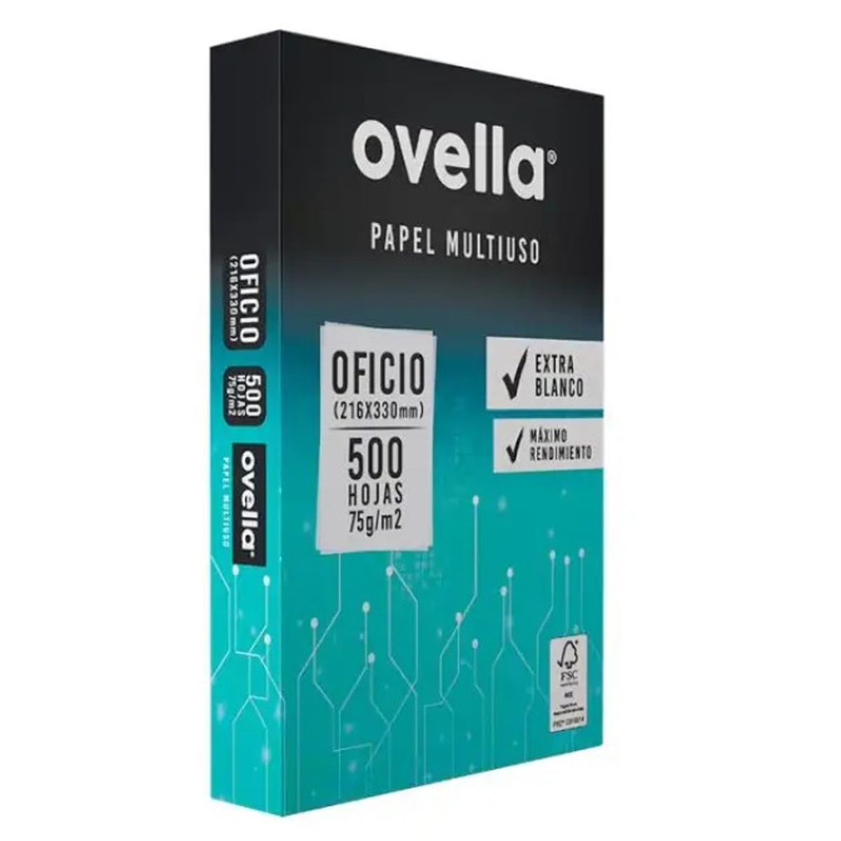 GENERICO - Resma Papel Tipo Oficio Ovella - 500 Hojas - 75gr