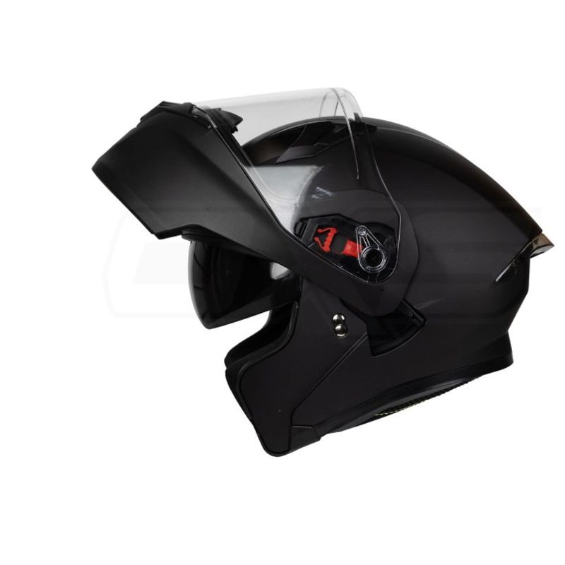 ICH - Casco moto ich 3120 solid negro opaco abatible con sun visor certificación dot TALLA L