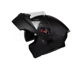 ICH - Casco moto 3120 solid negro opaco abatible con sun visor certificación dot TALLA L