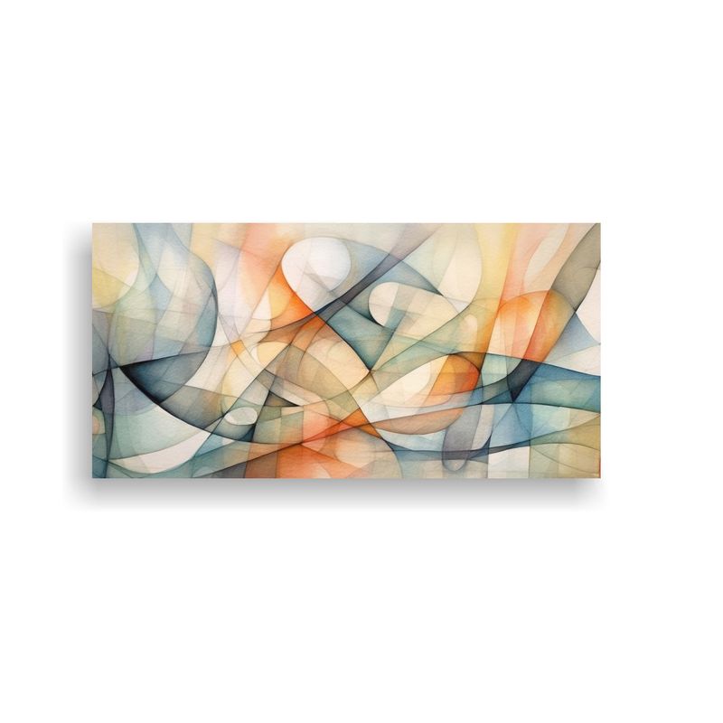 GENERICO - Pinturas Abstractas Decorativas Formas Suaves 80x40 Cm