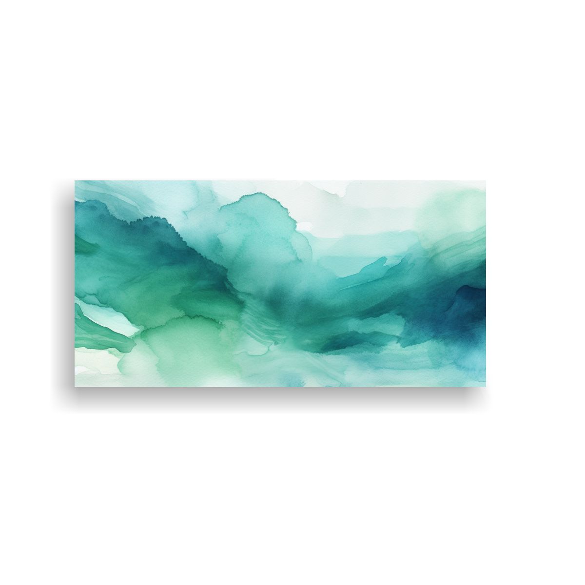 GENERICO - Pinturas Abstractas Acuarela Minimalista En Tonos 100x50 Cm