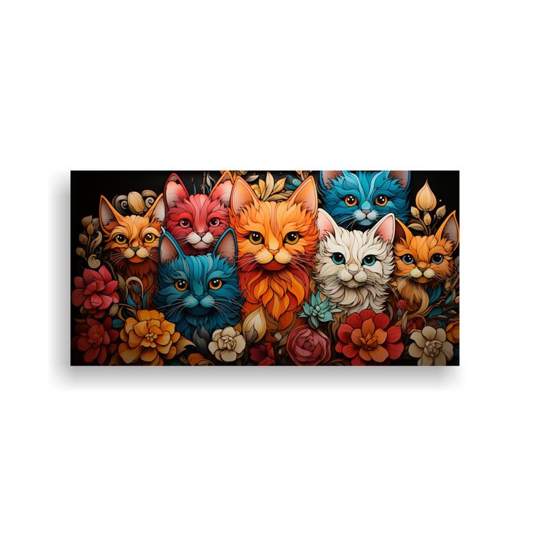 GENERICO - Pinturas De Arte Conceptual De Gatos Adorables En 60x30 Cm