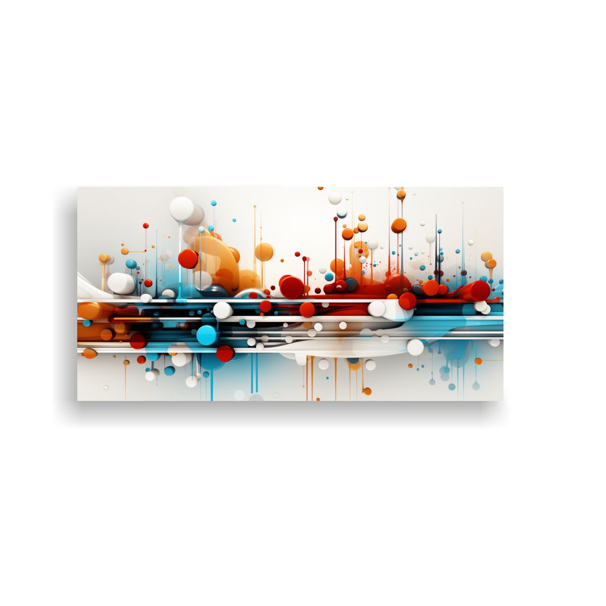 GENERICO - Cuadro Abstracto Elegante Para Decoración Moderna 60x30 Cm