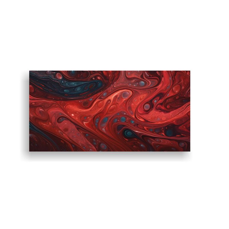 GENERICO - Cuadro Acuarela Textura De Algas Oscuras 80x40 Cm